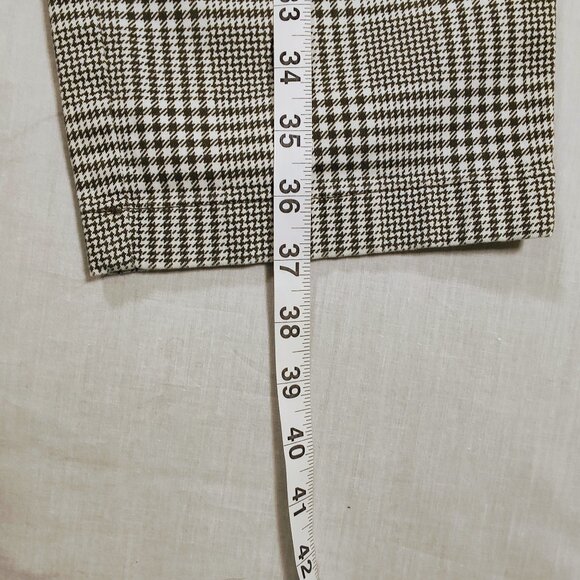 Lands' End Women's 14 Mid Rise Pull on Plaid Pants - Picture 4 of 8